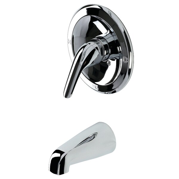 Tub and Shower Faucet, Polished Chrome, Wall Mount